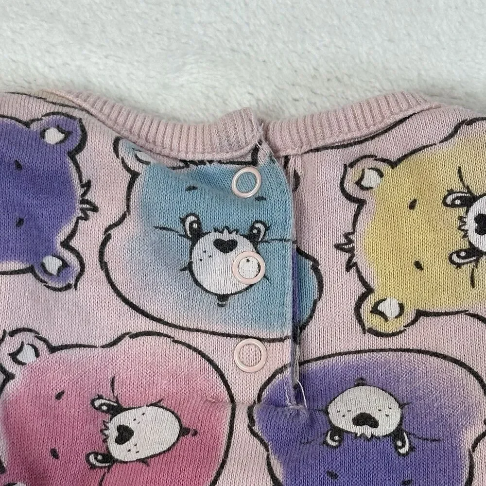 Care Bears Baby Girl 2 Piece Outfit Set Pink Bear Print 6-9 Months Ribbed
